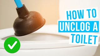 How to UNCLOG A TOILET  Unblock toilet without a plunger [upl. by Otnas]