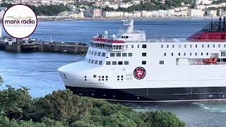 New Steam Packet flagship Manxman arrives in Douglas for the first time [upl. by Mientao]