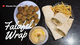 Falafel Wrap Recipe  Arabian Crispy and Saucy Falafel Wrap  Falafel Wrap with Hummus [upl. by Diane]