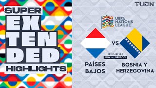 SUPER EXTENDED HIGHLIGHTS  Países Bajos Vs Bosnia y Herzegovina  UEFA Nations League 2024  TUDN [upl. by Airot]