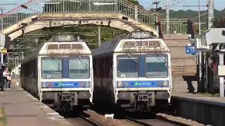 Z6400  Arrêts à la gare de Viroflay Rive Droite sur la ligne L du Transilien [upl. by Navlys397]