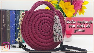 👜 Bolso redondo perfecto en TRAPILLO  CROCHET BAG  Tutorial de Crochet  Aprende con esaney [upl. by Auguste424]