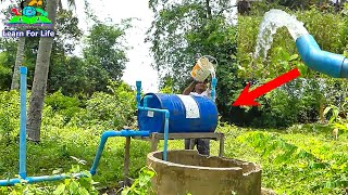 Amazing idea to make free energy water pump from lake without electricity DIY water idea for farm [upl. by Meid]