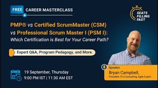 🔥PMP vs CSM vs PSM 1  PSM vs CSM Certification  Which Is The Best For Your Career  Simplilearn [upl. by Leind446]