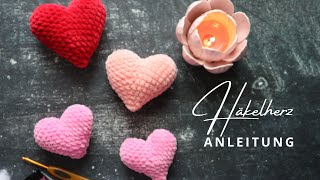 Herz Häkelanleitung Valentinstagsgeschenk [upl. by Ayotna]