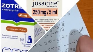 Posologie et prescription de certains médicaments Azithromycine Josacine Zeclar [upl. by Frerichs]