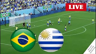 uruguay vs brazil live streaming  video game simulation EFOOTBALL [upl. by Hayidan]