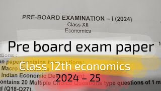 class 12th economics pre board exam paper 202425 economics ka class 12th ka pri board exam paper✍️ [upl. by Armil]