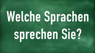 Welche Sprachen sprechen Sie [upl. by Wallace]