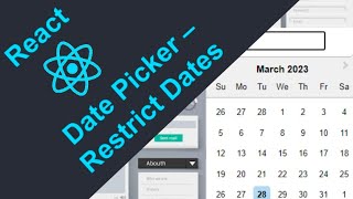 Restrict a specific range of dates using the React Date picker [upl. by Aysa170]