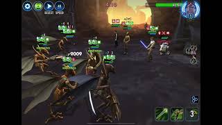 SWGOH TW Geonosian Poggle the Lesser Omicron vs CLS Team with R2D2 [upl. by Leahcim]