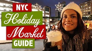 NYCs TOP 5 Christmas Markets 2018  Bryant Park amp More [upl. by Cosenza392]