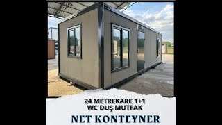 24 METREKRE KONTEYNER EV  SOBA YAKILABİLİR [upl. by Publias155]