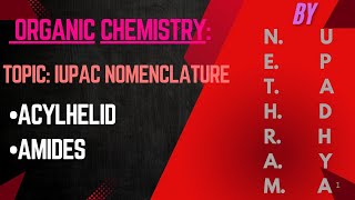 ORGANIC CHEMISTRY TOPIC ACYLHELID AMIDES [upl. by Sackey]