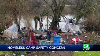 Sacramento firefighters raise concerns about homeless encampments [upl. by Eibbor457]