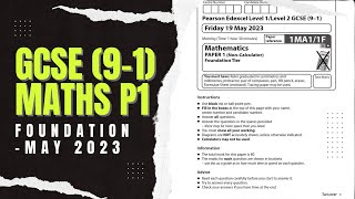 GCSE Maths Edexcel May 2023 Foundation Paper 1 Exam Walkthrough  1MA11F [upl. by Clie]