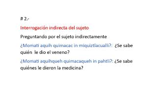 Los fascinantes pronombres interrogativos en náhuatl clásico [upl. by Dollar]