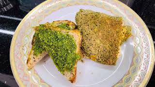 Zaatar omelette sliced sour dough bread spread with pesto highlights trending [upl. by Wandy328]