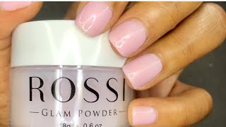 Applying Dip Powder to my NATURAL NAILS using Rossi Nails PLUS The FASTEST way to REMOVE Dip Powder [upl. by Lehet]