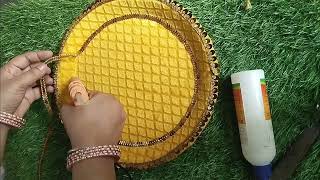 Thali decoration l how to decorate thali l beautiful thali decoration idea l [upl. by Alemak]