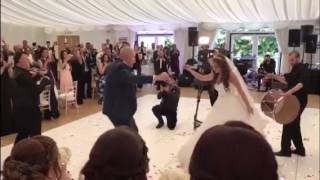 Davul Violin Davul Keman wedding entrance by Ahenkli Hylands House Uk Turkish Wedding Music [upl. by Ahsikram625]