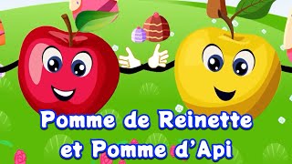 Pomme de Reinette et Pomme dApi  Comptine pour enfant et bébé avec paroles [upl. by Jonny]