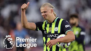 Erling Haalands hattrick for Manchester City v West Ham United  Premier League  NBC Sports [upl. by Eruot]