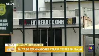 Falta de examinadores atrasa testes do Detran em Itajaí [upl. by Barnaby]