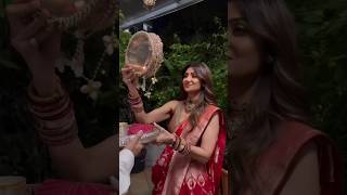 Shilpa Shetty celebration karva chauth chand chupa badal me shilpashetty rajkundra celebration [upl. by Friday637]