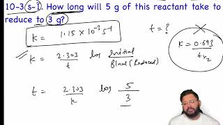 45 A first order reaction has a rate constant 115 x 103 s1  ncert chemical kinetics  Class12 [upl. by Okun]