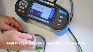 Continuity or low ohms testing with Metrel [upl. by Dyana637]