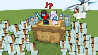 We Are SURROUNDED By SKIBIDI TOILET in Minecraft [upl. by Sidwohl]