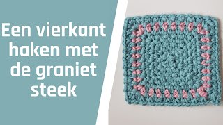 Een vierkant haken in graniet steek [upl. by Ferne485]