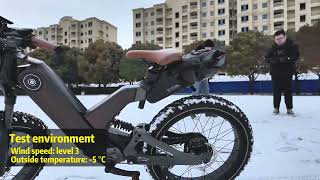 PXID ANTELOPE P5 Fat Tire Ebike Commute Riding Test Review In The Winter Snow [upl. by Ygief]