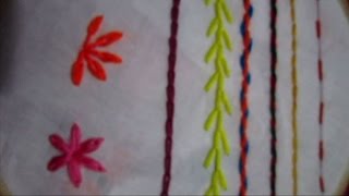 8 Basic Embroidery Stitches  Embroidery stitch for beginners [upl. by Atisusej403]