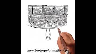 Drawing a Zoetrope Animation Toy Design [upl. by Anpas]