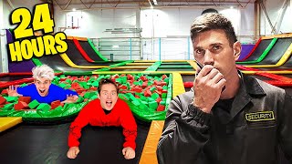 EXTREME HIDE AND SEEK IN TRAMPOLINE PARK FROM THE SECURITY [upl. by Scarito791]