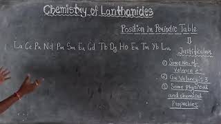 Position of Lanthanides in Periodic Table [upl. by Yenobe]