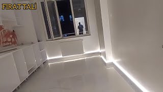 süpürgelik üstü led uygulama led application on skirting board [upl. by Romo]