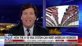 TUCKER CARLSON EXPOSES H1B F1 OPT VISA ABUSE BY UBER amp OTHERS [upl. by Kirstyn]