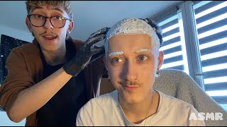 ASMR • Coiffure • Décoloration et Coupe with my Friend 💆🏼‍♂️💫 [upl. by Janaya]