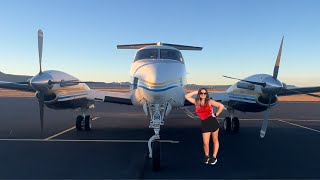 MY FIRST FLIGHT IN A KINGAIR  Maneuvers  Emergency Procedures [upl. by Ahseele320]