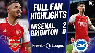 Arsenal GO TOP Havertz Masterclass Arsenal 20 Brighton Highlights [upl. by Koal]