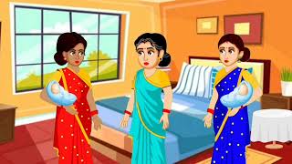 गोरी घमंडी जेठानी  cartoon videosfair arrogant sister in law  hindi videosrich and poor [upl. by Benedix]