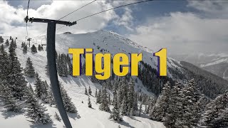 Snowboarding Tiger 1 Silverton Mountain Colorado top to bottom ski trail BEST HD [upl. by Rianna501]