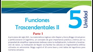 Funciones Trascendentales II Parte 1 [upl. by Odele]