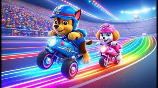 Paw Patrol Ultimate Rescue  CHASE x MARSHALL Merry Christmas Racing  Very Funny Story  Rainbow 3 [upl. by Eilrebma]