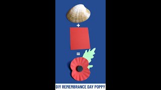 DIY Remembrance Day Poppy Brooch 🌺🎖🌺 shorts [upl. by Aicile]