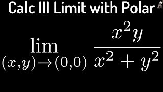 Multivariable Calculus Limit of x2yx2  y2 using Polar Coordinates [upl. by Hoagland]