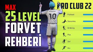 MAX 25 LEVEL FORVET REHBERİ  FIFA 22 PRO CLUB REHBER [upl. by Noirad]